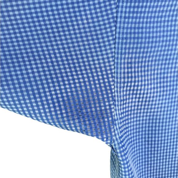 Ted Baker Casual Button Down Shirt Mens Size 6UK Blue Short Sleeve Gingham - Picture 4 of 6